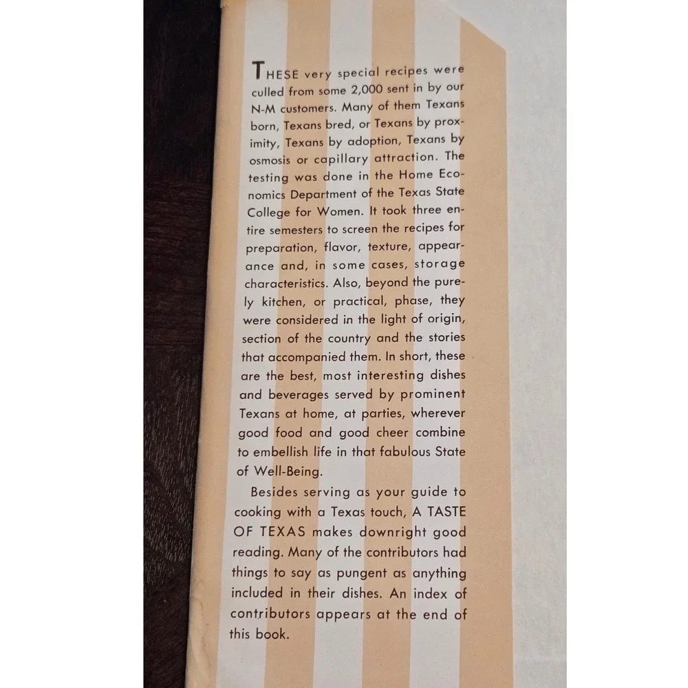 Vintage 1949 A Taste of Texas Cookbook Jane Trahey Neiman-Marcus Hardcover